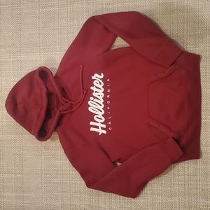 HOLLISTER Pull-Over Maroon Hoodie w/ White Letters